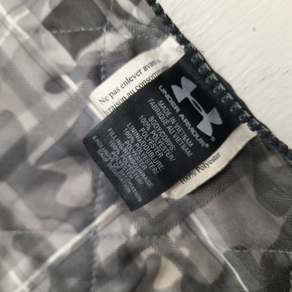 Under Armour XL Black‎ UA Storm Anorak Pullover Hooded Jacket Camo Lining *FLAW*